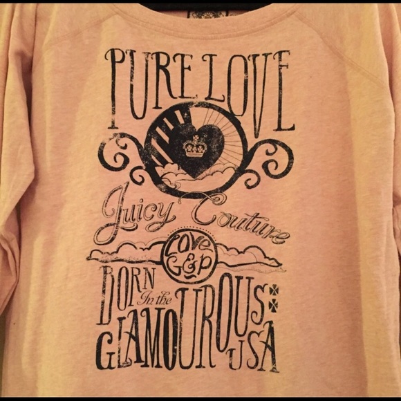 Juicy Couture Blush Pink/Navy Blue Quarter Sleeve - Picture 2 of 3